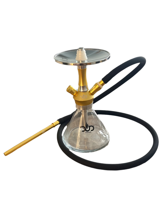 DUD Gold & Black Glass Hookah