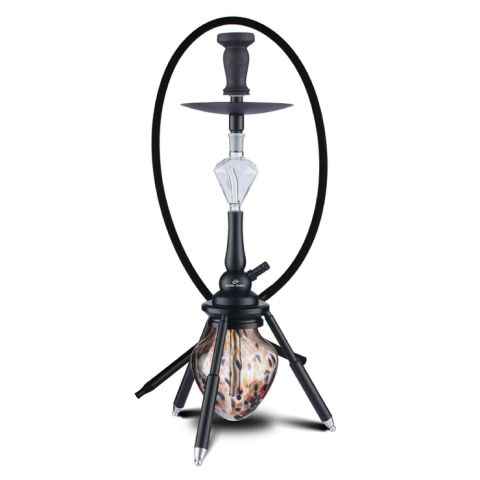 Tripod Black & Brown Hookah