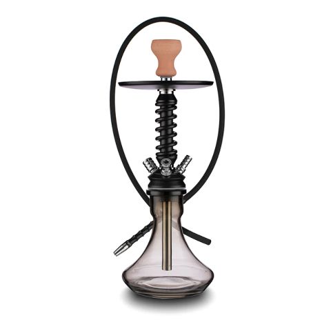 Spiral Black Glass Hookah